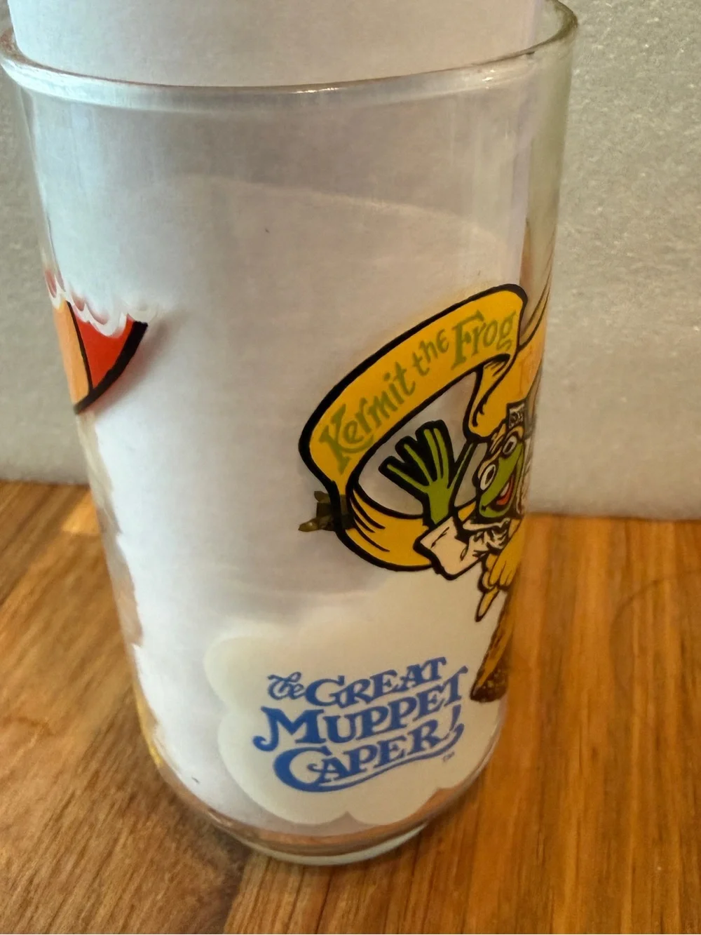 The Great Muppet Caper Glass McDonald's 1981 Fozzie Kermit Gonzo Jim Henson
